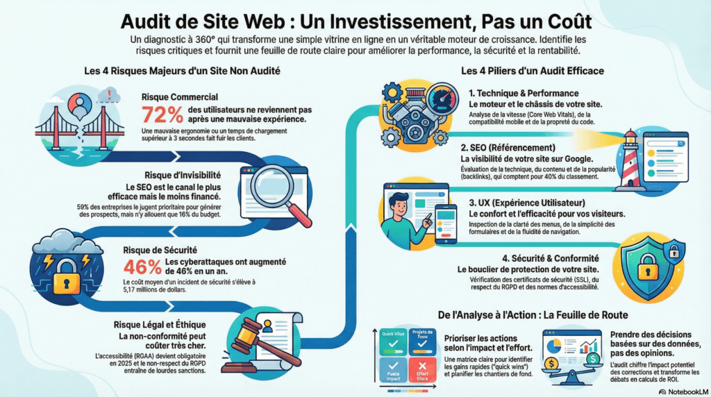 Audit de site web pour optimiser les performances et le SEO.