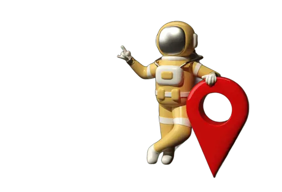 astronaute-de-rendu-3d-avec-pointeur-de-carte-conception-d-illustration-3d