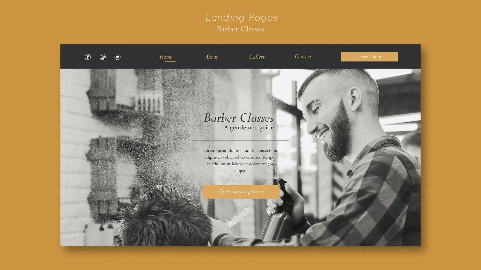 Site vitrine barber shop