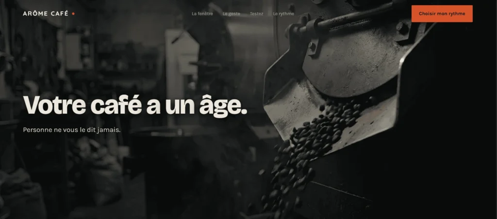 Site one page artisan torréfacteur
